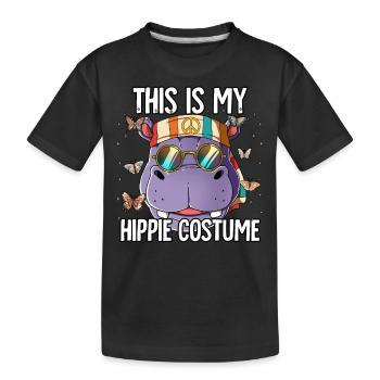 60s 70s Costume This Is My Hippie Costume - Kids' Premium Organic T-Shirt - black - Front
