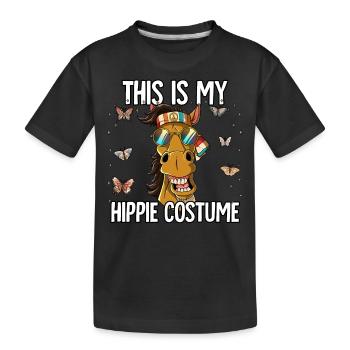 60s 70s Costume This Is My Hippie Costume - Kids' Premium Organic T-Shirt - black - Front