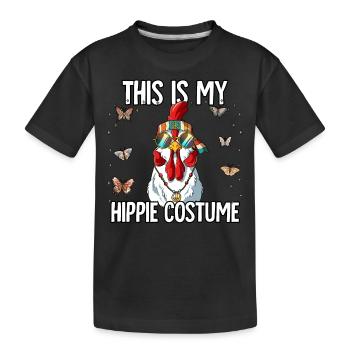 60s 70s Costume This Is My Hippie Costume - Kids' Premium Organic T-Shirt - black - Front