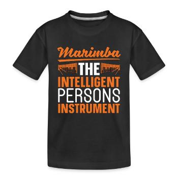 Marimba The Intelligent Persons Instrument de Musique - T-shirt bio Premium Enfant - noir - Devant
