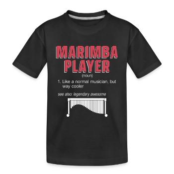Marimba Player Like A Normal Mallets Percussion - Kids' Premium Organic T-Shirt - black - Front