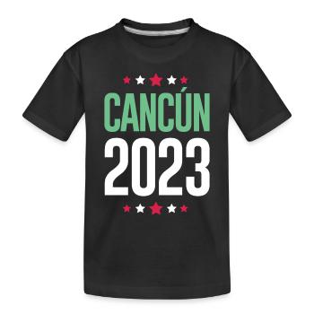 Cancun 2023 - Kinder Premium Bio T-Shirt - Schwarz - Vorne