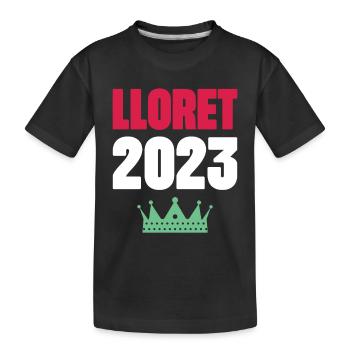 Lloret De Mar 2023 Krone - Kinder Premium Bio T-Shirt - Schwarz - Vorne