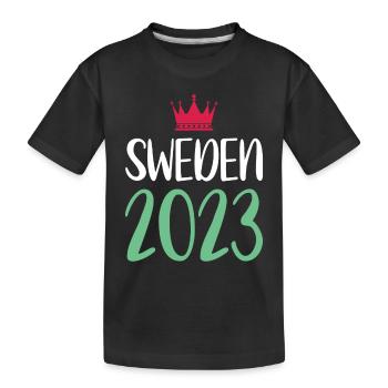 Suède 2023 - T-shirt bio Premium Enfant - noir - Devant