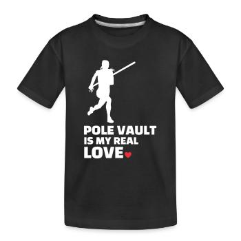 J’adore le saut à la perche - T-shirt bio Premium Enfant - noir - Devant