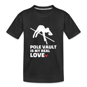 J’adore le saut à la perche - T-shirt bio Premium Enfant - noir - Devant