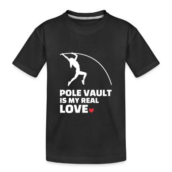 J’adore le saut à la perche - T-shirt bio Premium Enfant - noir - Devant