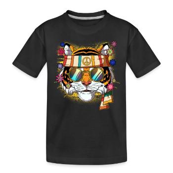60s 70s Costume Groovy Hippie - T-shirt bio Premium Enfant - noir - Devant