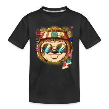 60s 70s Costume Groovy Hippie - Kids' Premium Organic T-Shirt - black - Front
