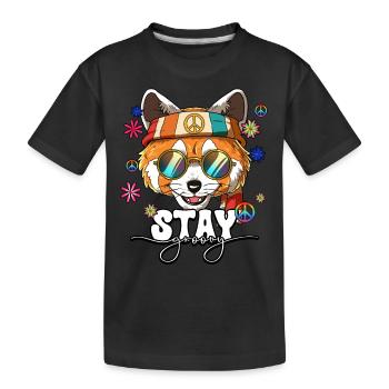 60s 70s Costume Séjour Groovy Hippie - T-shirt bio Premium Enfant - noir - Devant