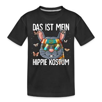 Das Ist Mein Hippie Kostüm 60er 70er Jahre Kostüm - Kinder Premium Bio T-Shirt - Schwarz - Vorne