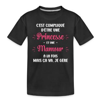 Princesse mamour - T-shirt bio Premium Enfant - noir - Devant