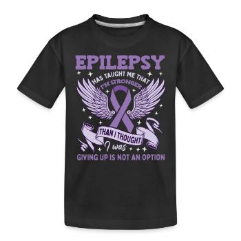 Epilepsie-Krieger - Kinder Premium Bio T-Shirt - Schwarz - Vorne