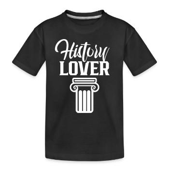 Amateur d’histoire historien profession histoire - T-shirt bio Premium Enfant - noir - Devant