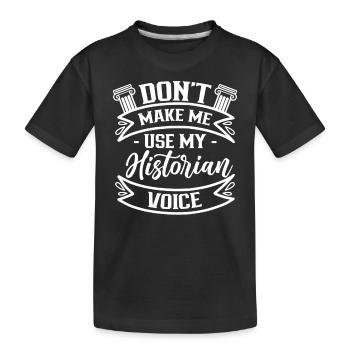 Mon historien Histoire Histoire Profession - T-shirt bio Premium Enfant - noir - Devant