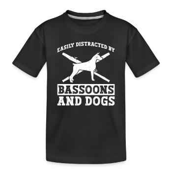 Orchester Holzbläser Und Hundebesitzer - Kinder Premium Bio T-Shirt - Schwarz - Vorne
