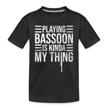 Holzblasinstrument Und Fagottorchester Spieler - Kinder Premium Bio T-Shirt - Schwarz - Vorne