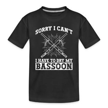Fagott und Fagottspieler - Kinder Premium Bio T-Shirt - Schwarz - Vorne
