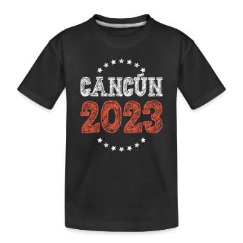 Cancun 2023 - Kinder Premium Bio T-Shirt - Schwarz - Vorne