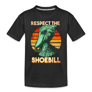 Bec-en-sabot oiseau Abu Markub - T-shirt bio Premium Enfant - noir - Devant