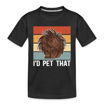 Stachelschwein Stachelschweine Geschenk - Kinder Premium Bio T-Shirt - Schwarz - Vorne