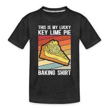 Gâteau au citron Gâteau au citron vert Gâteau au citron vert cadeau - T-shirt bio Premium Enfant - noir - Devant