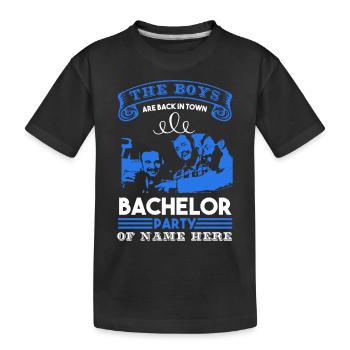 L’ENTERREMENT DE VIE DE GARÇON DE NOM ICI - T-shirt bio Premium Enfant - noir - Devant