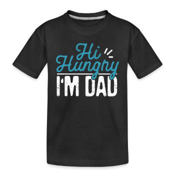 Salut affamé je suis papa drôle fête des pères papa blagues papas - T-shirt bio Premium Enfant - noir - Devant