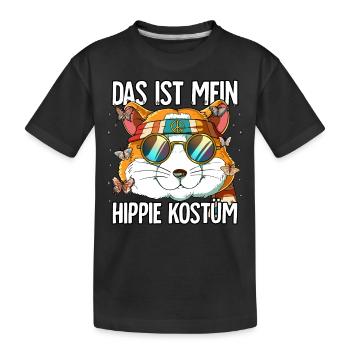 Das Ist Mein Hippie Kostüm 60er 70er Jahre Kostüm - Kinder Premium Bio T-Shirt - Schwarz - Vorne