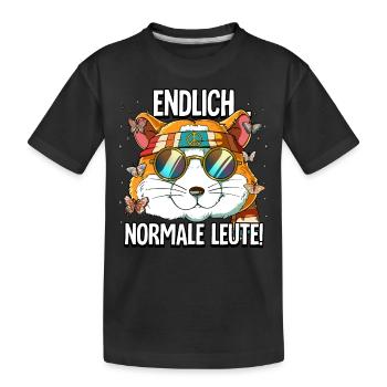 Endlich Normale Leute Hippie Goa Rave - Kinder Premium Bio T-Shirt - Schwarz - Vorne