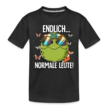 Endlich Normale Leute Hippie Goa Rave - Kinder Premium Bio T-Shirt - Schwarz - Vorne
