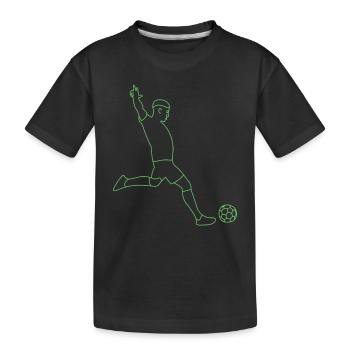 Fußball Fußballer - Kinder Premium Bio T-Shirt - Schwarz - Vorne