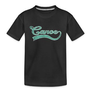 Kanu Kanusport Schriftzug - Kinder Premium Bio T-Shirt - Schwarz - Vorne