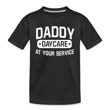Father Day Care - Kids' Premium Organic T-Shirt - black - Front