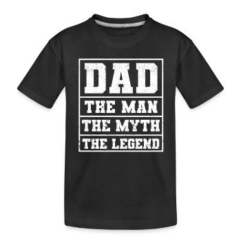 Papa L’homme Le mythe La légende La fête des pères - T-shirt bio Premium Enfant - noir - Devant