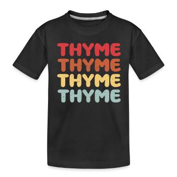 Thymian - Kinder Premium Bio T-Shirt - Schwarz - Vorne