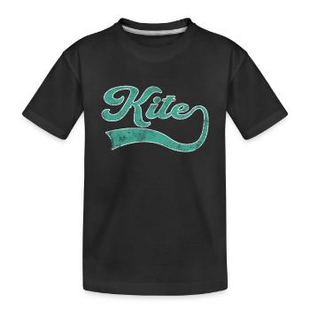 Kite lettering - Kids' Premium Organic T-Shirt - black - Front