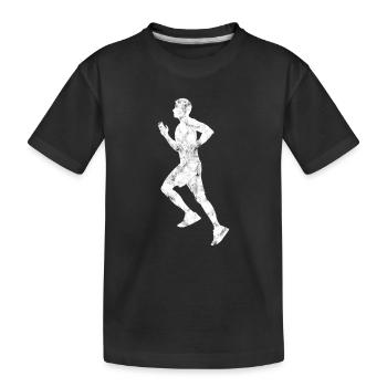 Jogging Silhouette - Kids' Premium Organic T-Shirt - black - Front