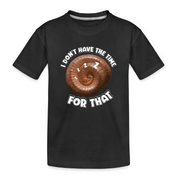 Drôle de fan d’arthropodes mille-pattes paresseux - T-shirt bio Premium Enfant - noir - Devant