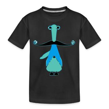 Lida the moustache - Kids' Premium Organic T-Shirt - black - Front