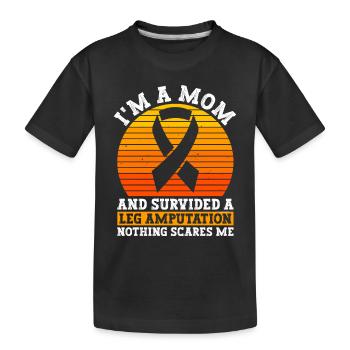 Beinprothese Mutter Prothetische Chirurgie Und - Kinder Premium Bio T-Shirt - Schwarz - Vorne