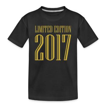 2017 Limited Edition Birthday Gift Decoration - Kids' Premium Organic T-Shirt - black - Front