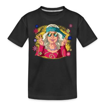 années 60 70 Costume Groovy Hippie - T-shirt bio Premium Enfant - noir - Devant
