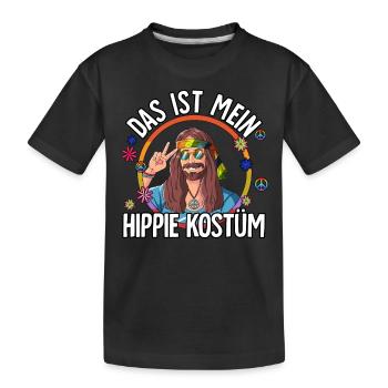 This is my hippie costume 60s 70s costume - Kids' Premium Organic T-Shirt - black - Front