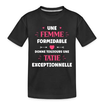 tatie exceptionnelle - T-shirt bio Premium Enfant - noir - Devant