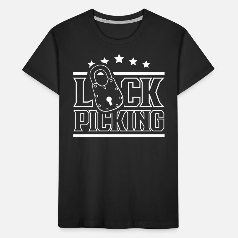 Lock Picking Knacker Schloss Knacken Lockpicking Kinder Premium Bio T-Shirt