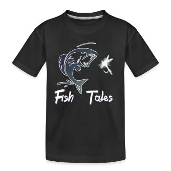 Angeln - Kinder Premium Bio T-Shirt - Schwarz - Vorne