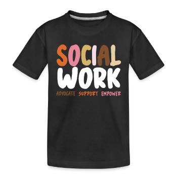 Travailleur social - T-shirt bio Premium Enfant - noir - Devant