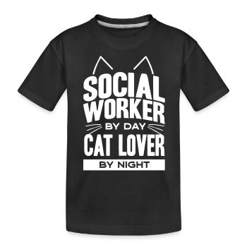 Travailleur social - T-shirt bio Premium Enfant - noir - Devant