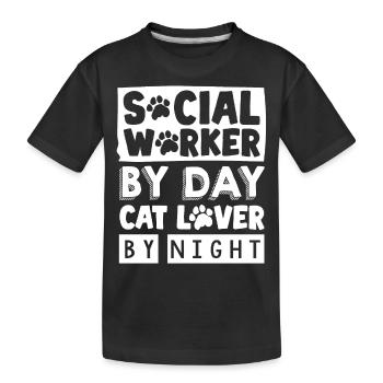 Travailleur social - T-shirt bio Premium Enfant - noir - Devant